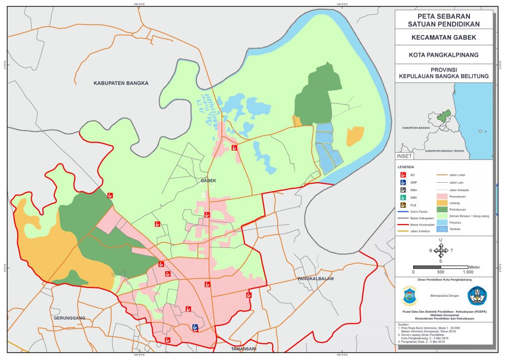 Peta Sebaran Satuan Pendidikan Kecamatan Gabek