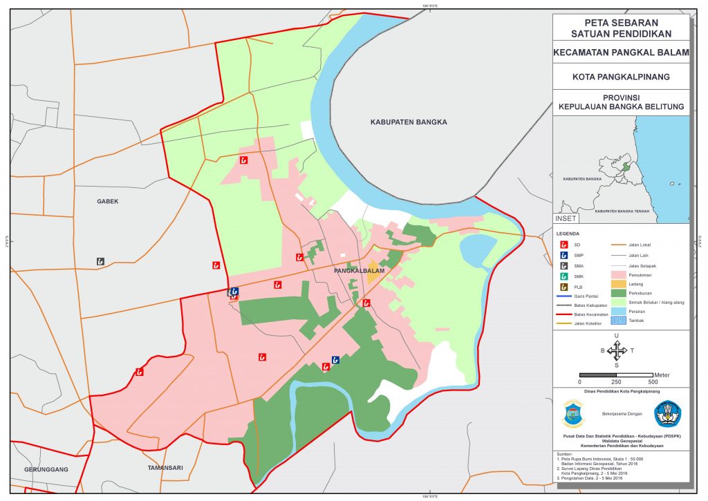 Peta Sebaran Satuan Pendidikan Kecamatan Pangkalbalam