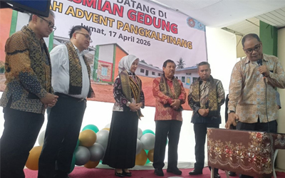 Wali Kota Prof. Udin Resmikan Sekolah Advent Pangkalpinang, Tegaskan Komitmen Pendidikan Berbasis Karakter