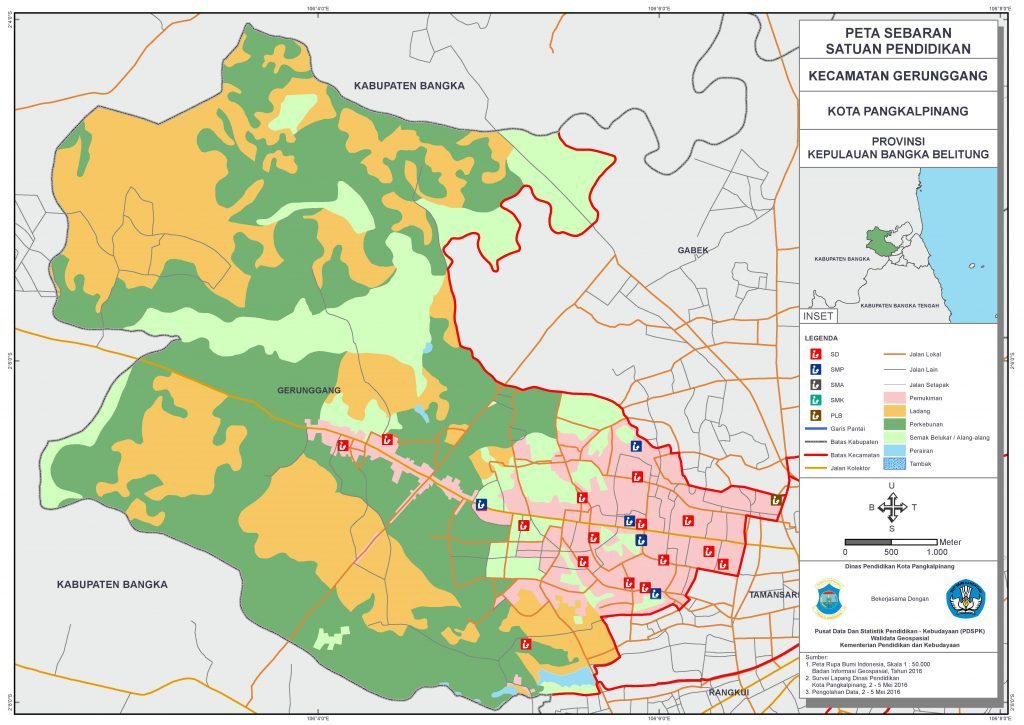 Peta Sebaran Satuan Pendidikan Kecamatan Gerunggang